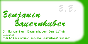 benjamin bauernhuber business card